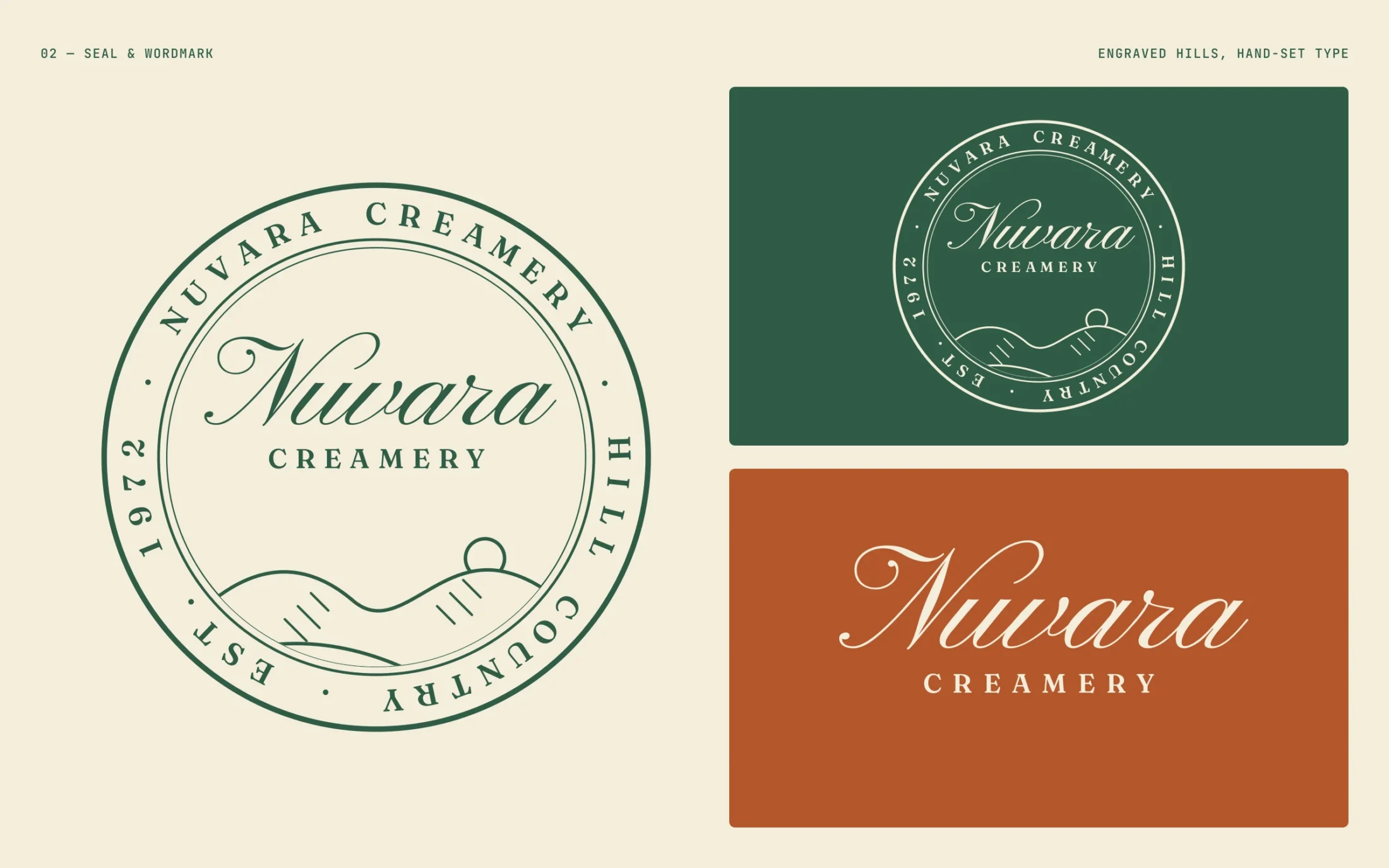 Nuvara Creamery — Seal and wordmark