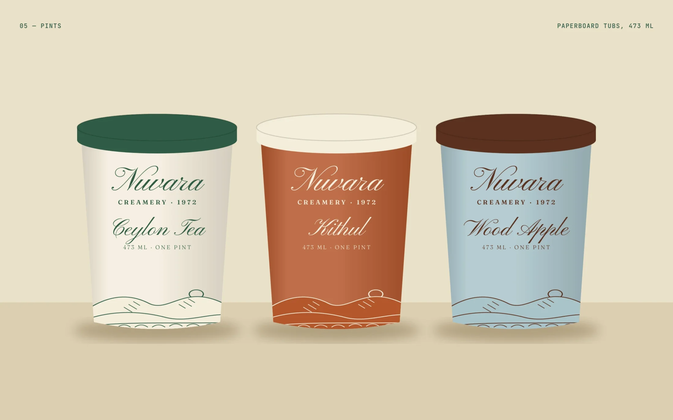 Nuvara Creamery — Pints — 473 ml paperboard tubs