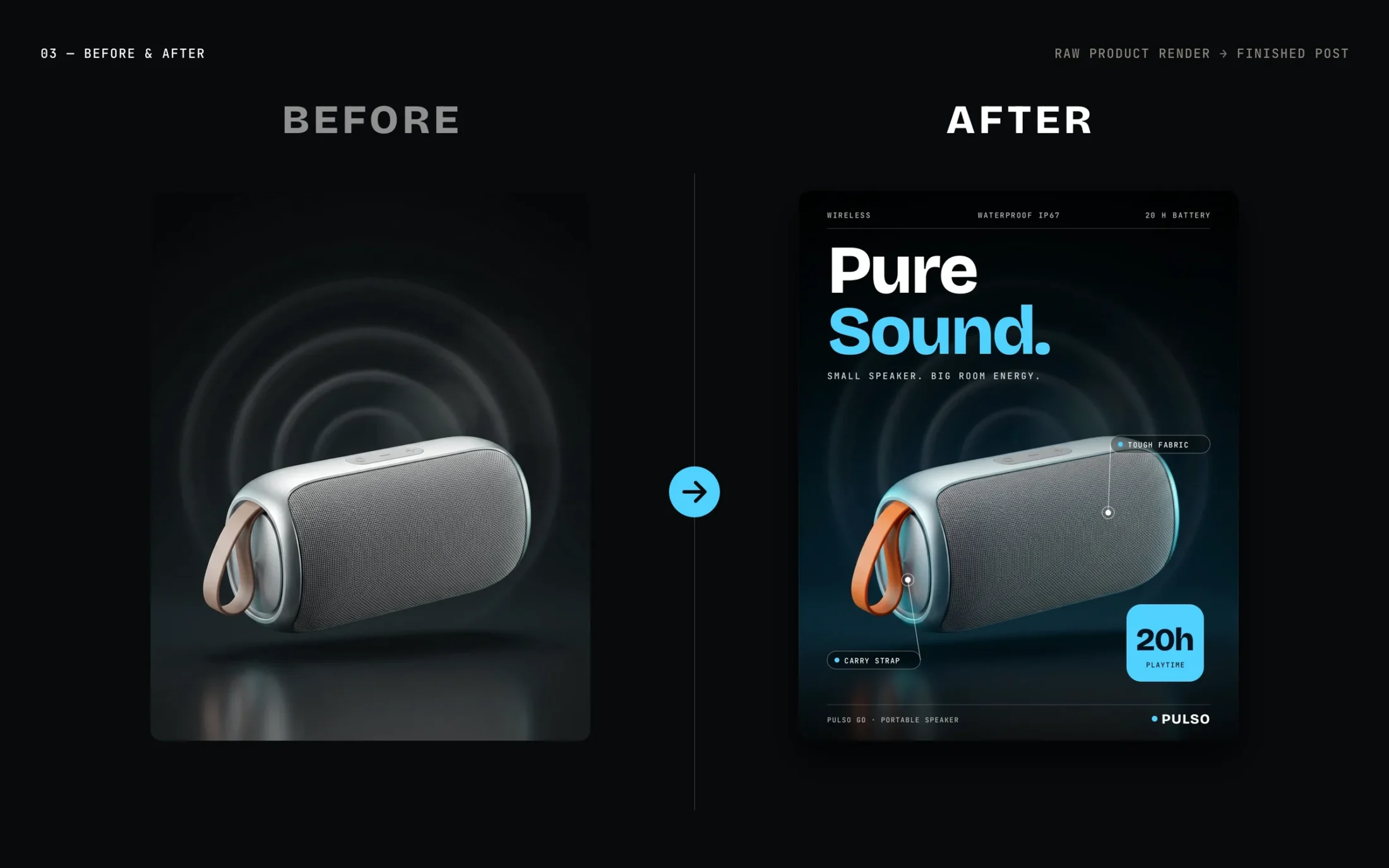 Pulso Social Campaign — Before & after — Pulso Go speaker