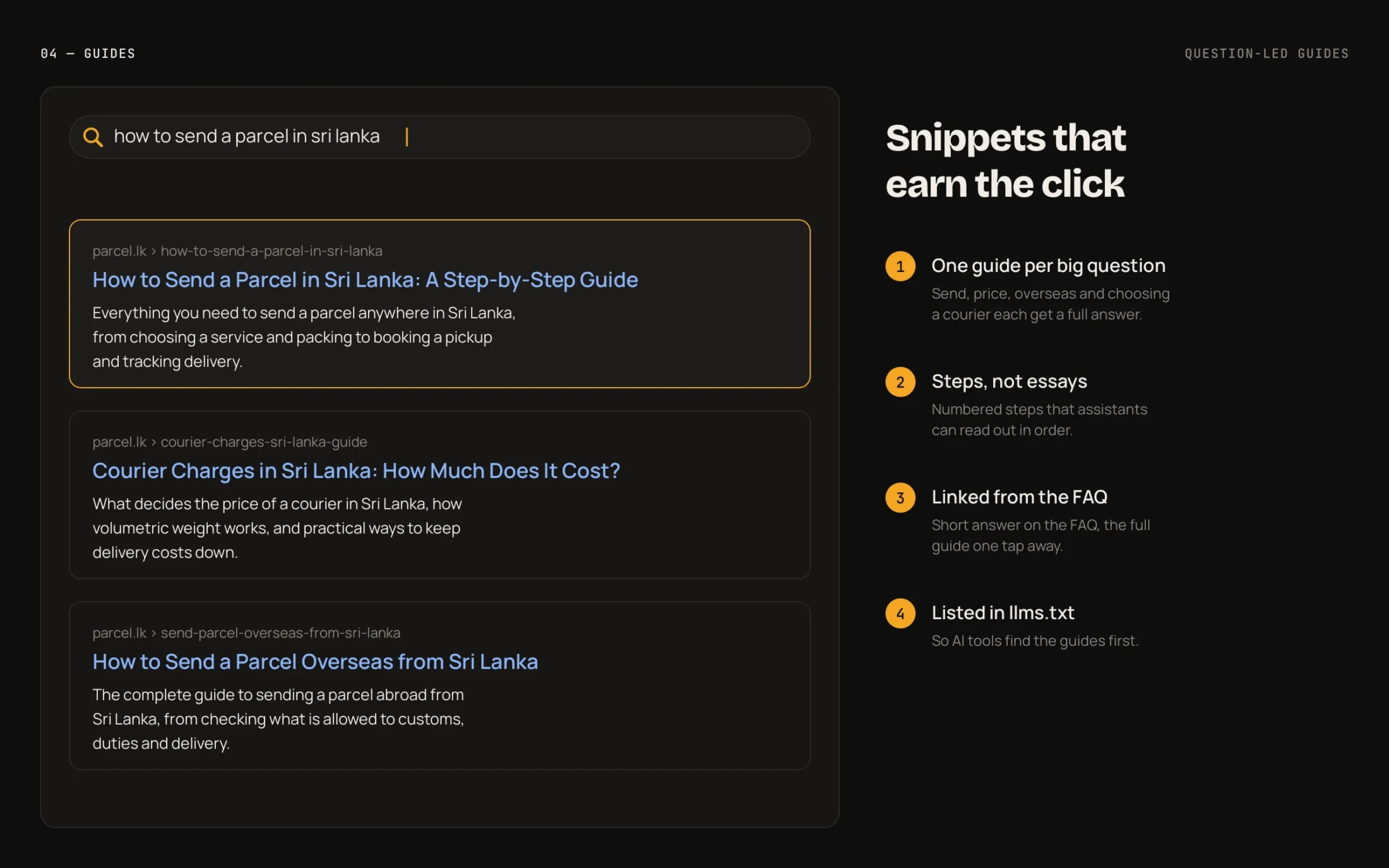 Parcel.LK AEO — Guides